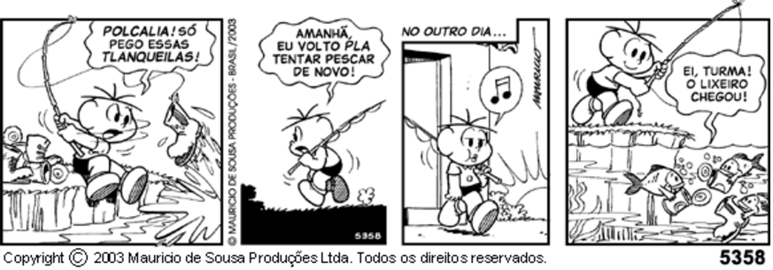 cebolinha lixo pesca