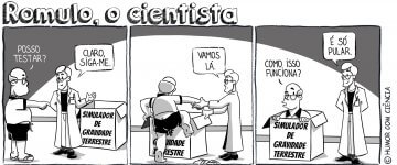 tirinha sobre gravidade