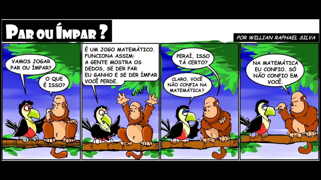 #156 Tirinha "par ou ímpar?"